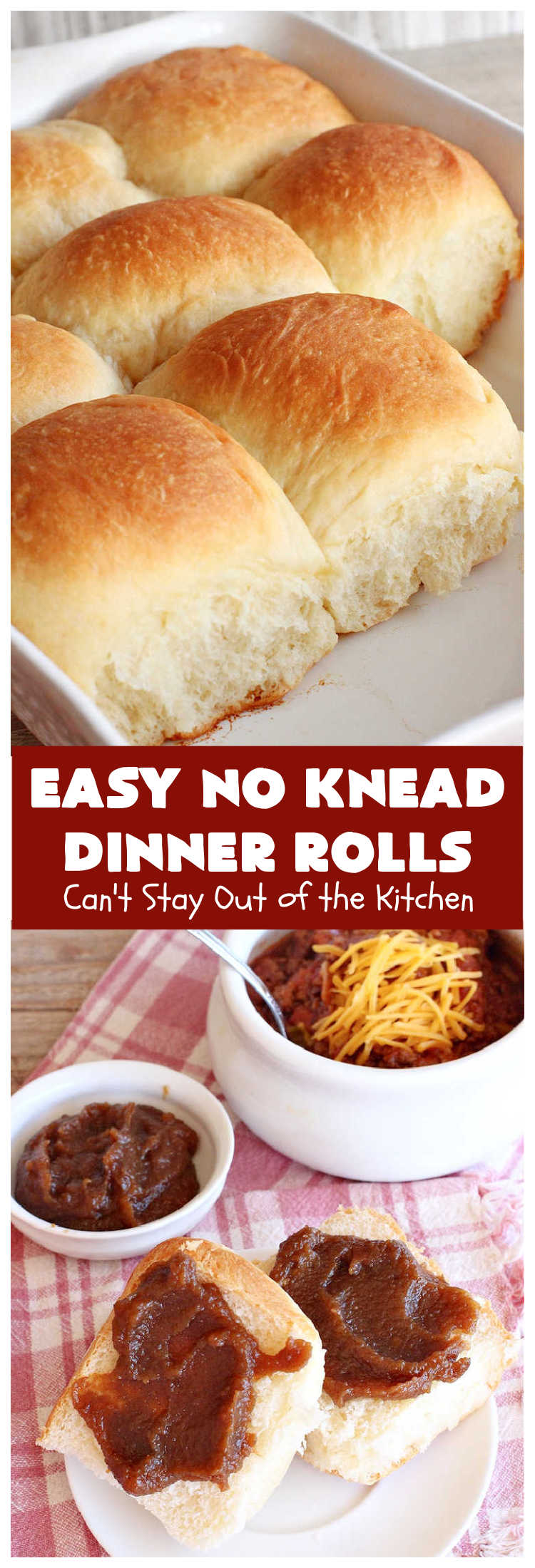 Easy No Knead Dinner Rolls | Can't Stay Out of the Kitchen | this incredibly easy 6-ingredient #recipe is the best #DinnerRoll recipe ever! The dough is kneaded in the #breadmaker so there's no kneading or stirring! If your family enjoys dinner rolls this is the perfect recipe for family, company or #holiday dinners. Everyone will rave over them and beg you to make them again! #bread #HolidaySideDish #NoKneadDinnerRolls #EasyNoKneadDinnerRolls #HolidayDinnerRolls #CompanyDinnerRolls